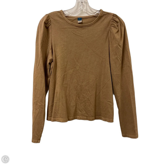 Top Long Sleeve By Old Navy In Brown, Size: S