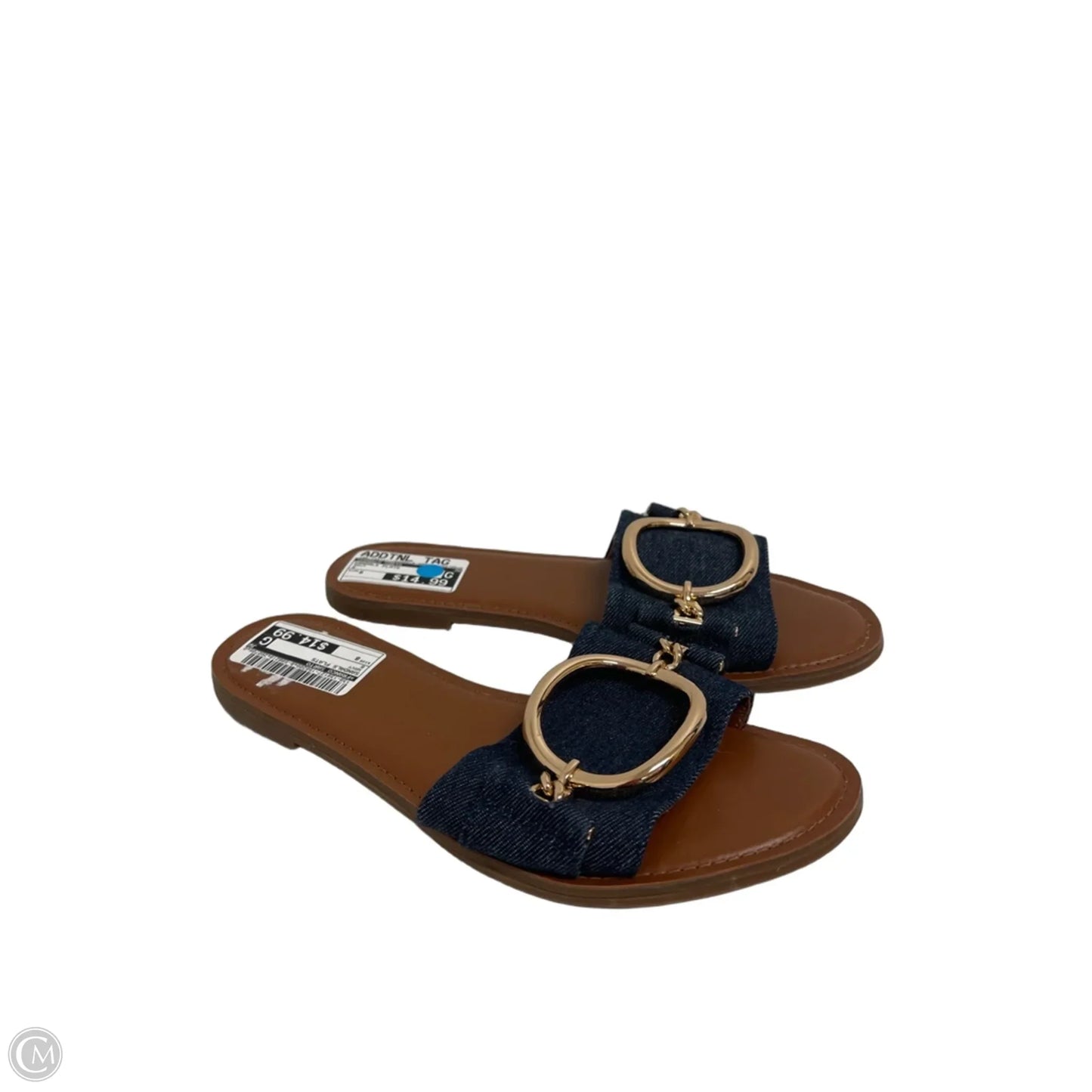 Sandals Flats By Franco Sarto In Navy, Size: 8