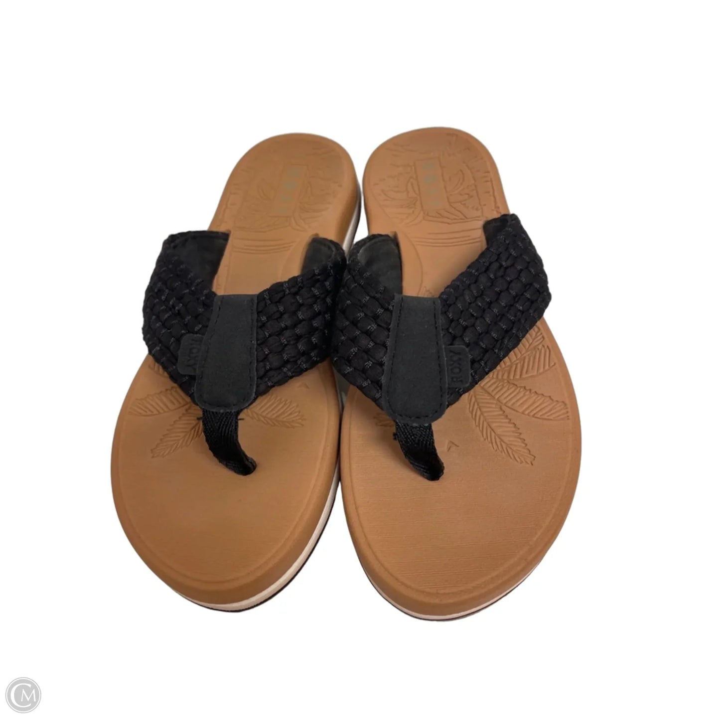 Sandals Flip Flops By Roxy In Black, Size: 7