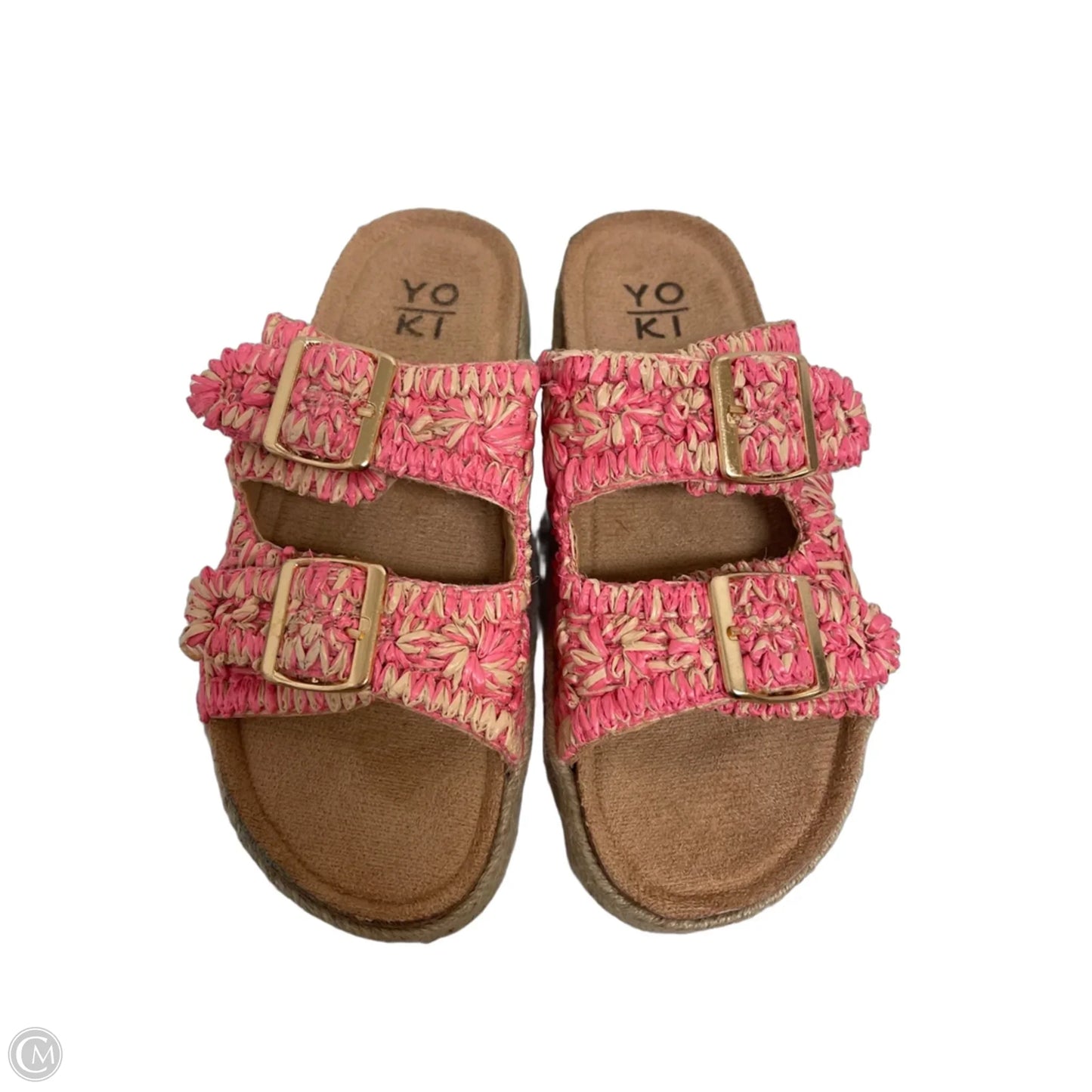 Sandals Flats By Yoki In Pink, Size: 7