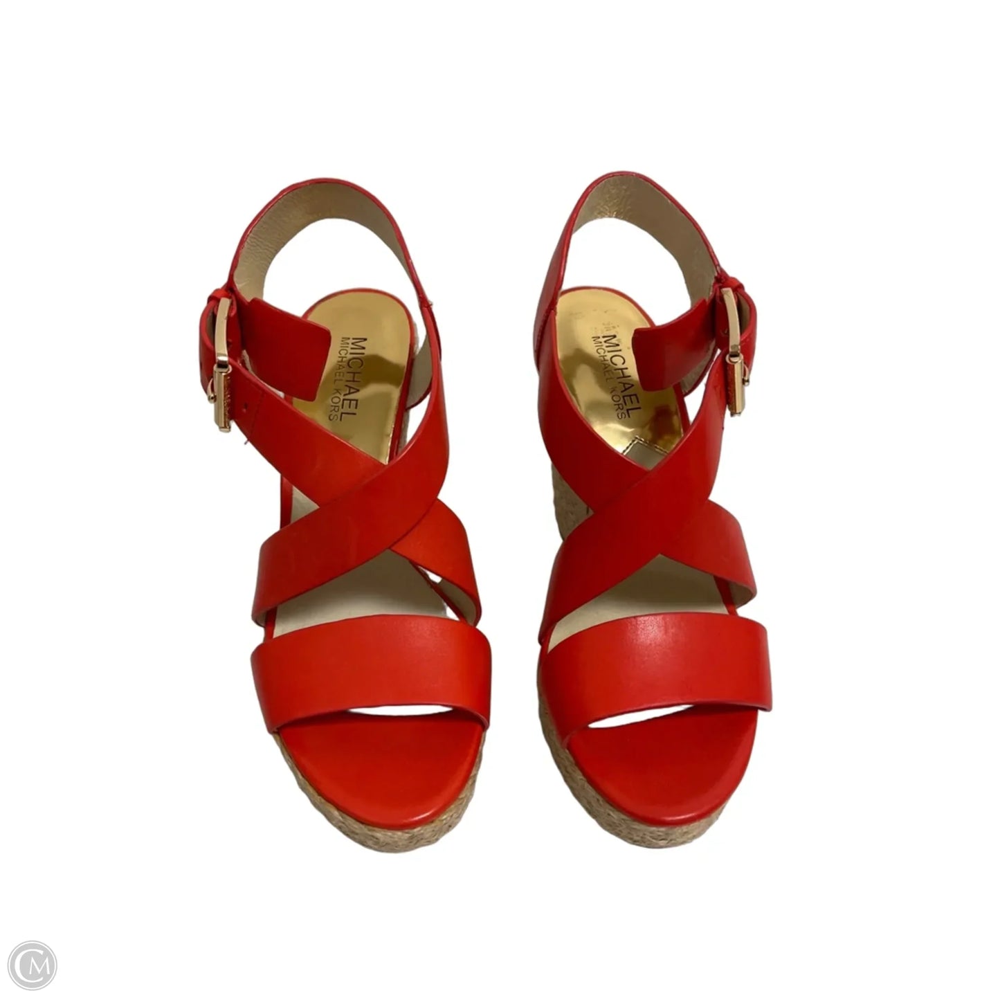 Sandals Heels Wedge By Michael By Michael Kors In Red, Size: 7
