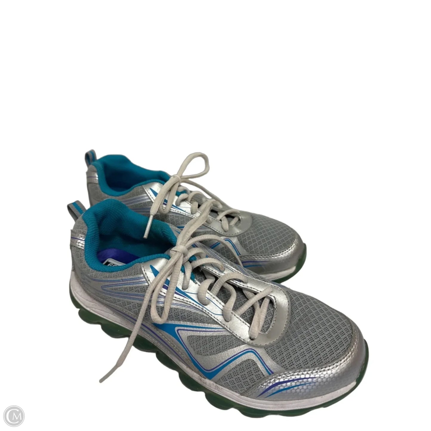 Shoes Athletic By Skechers In Silver, Size: 8.5