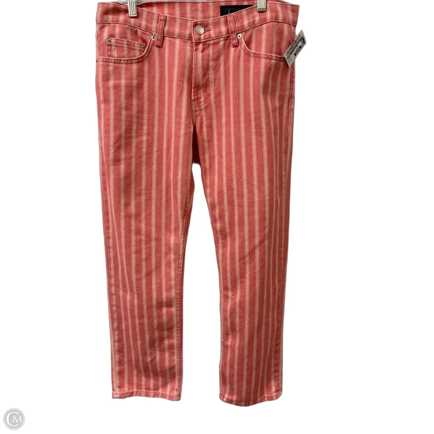 Jeans Cropped By Zara In Pink, Size: 6