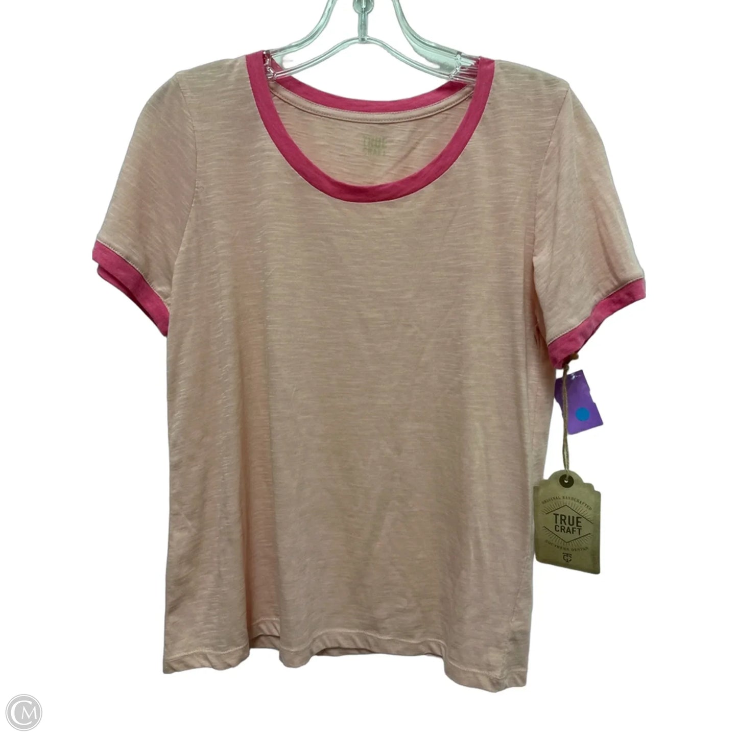 Top Short Sleeve By True Craft In Pink, Size: L