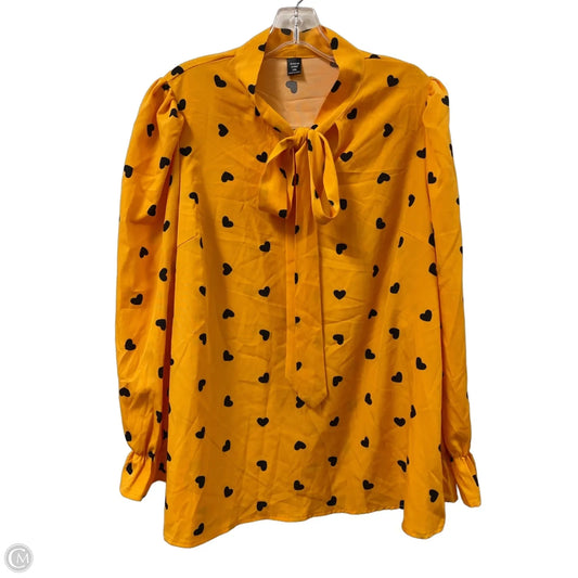 Top Long Sleeve By Shein In Yellow, Size: 1x