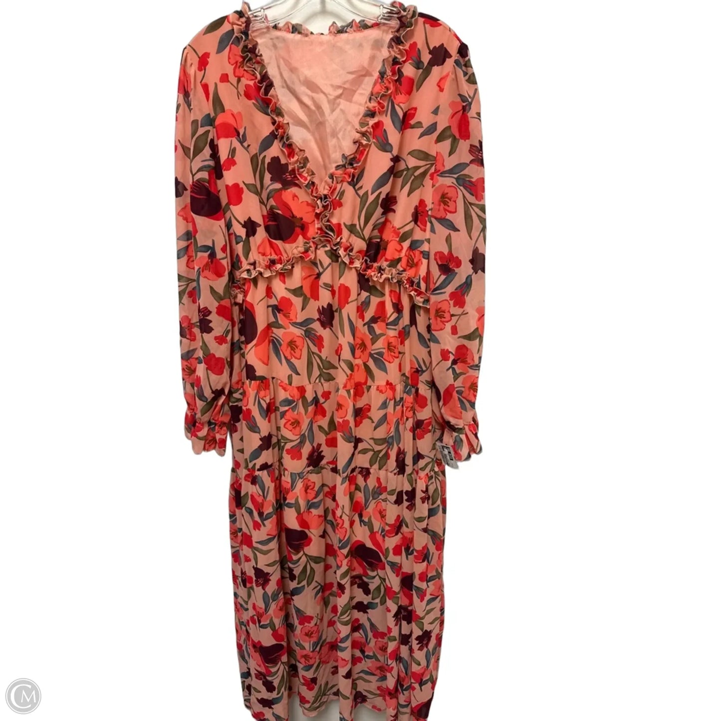 Dress Casual Maxi By Clothes Mentor In Floral Print, Size: 1x