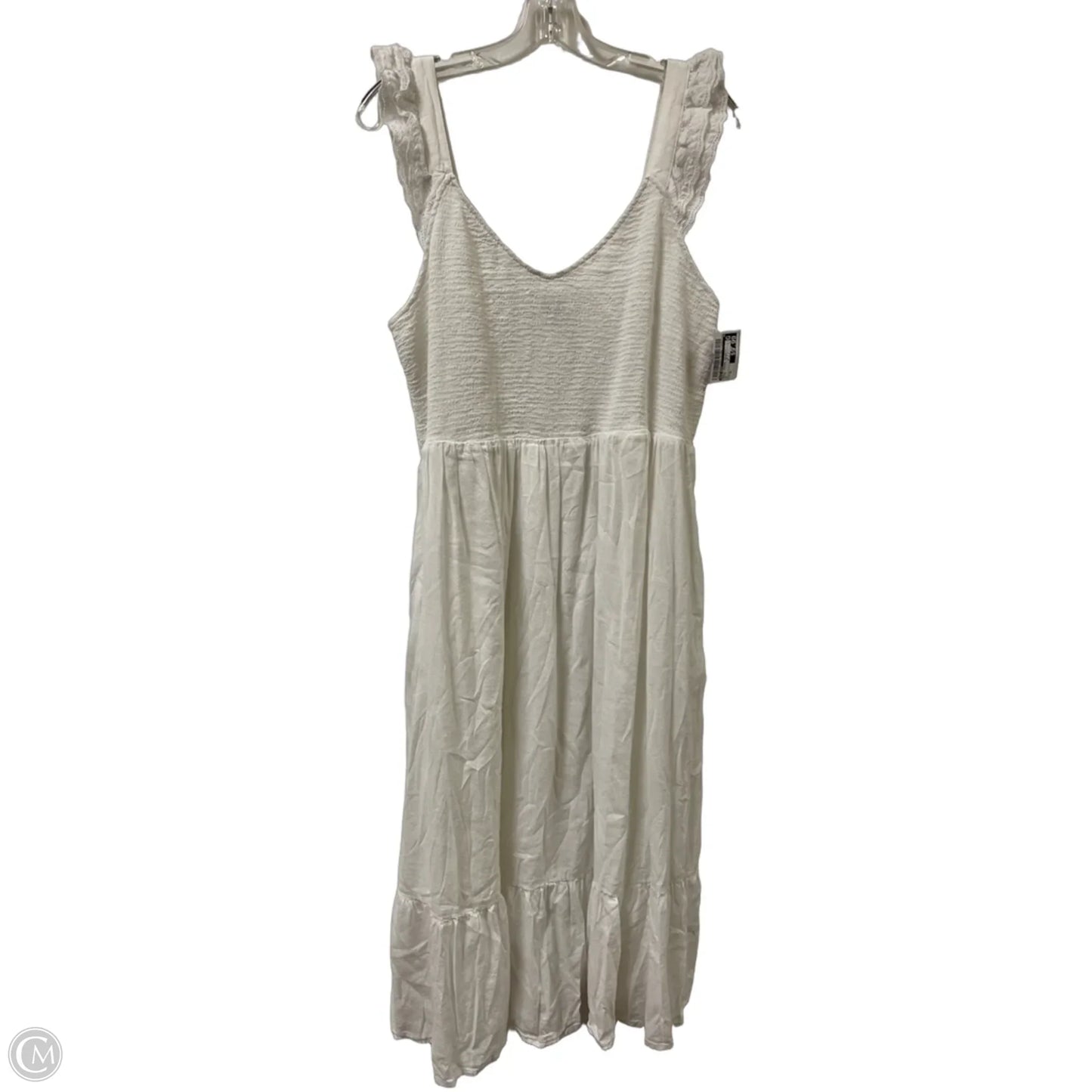 Dress Casual Midi By Old Navy In White, Size: Xl