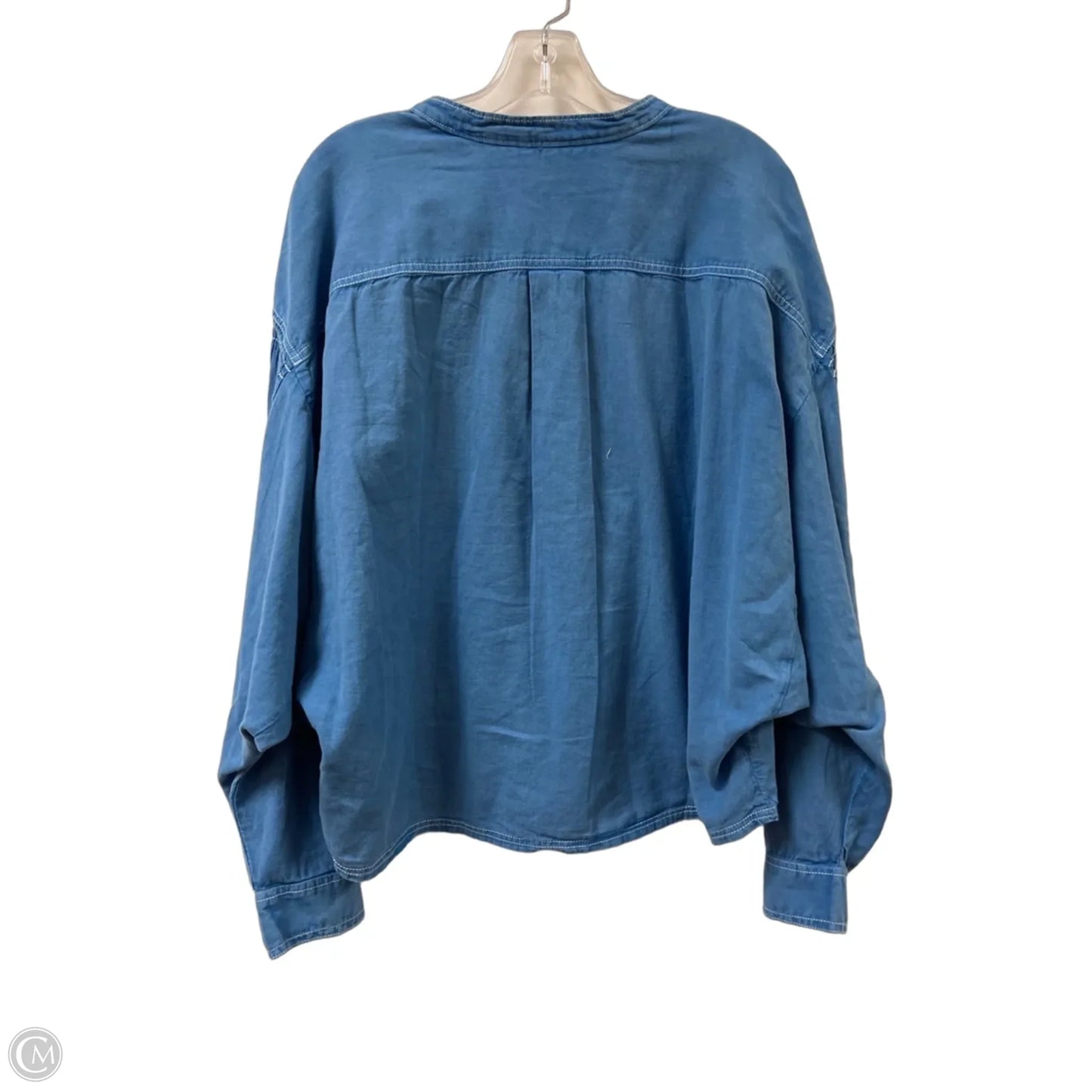 Blouse Long Sleeve By Pilcro In Blue, Size: M