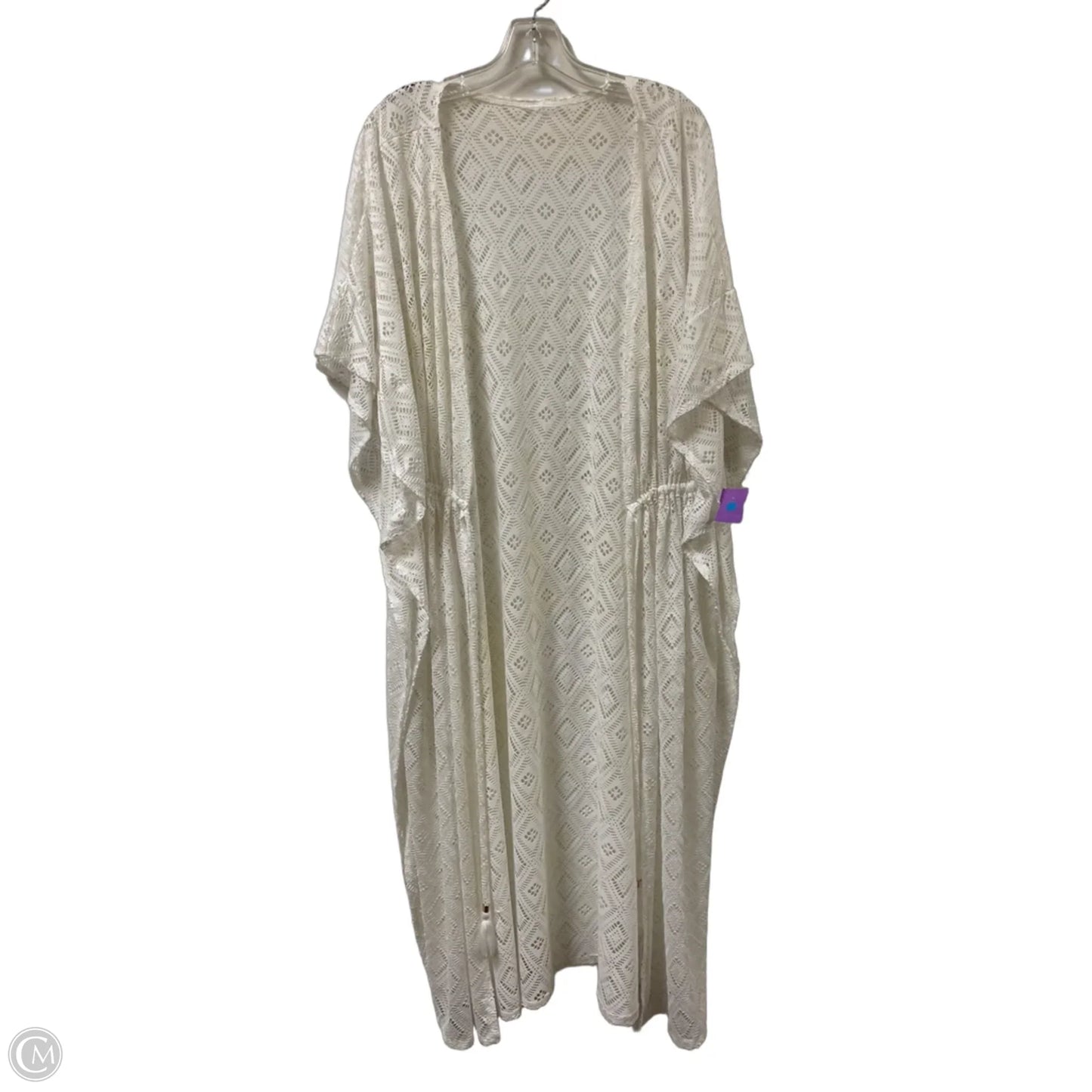 Kimono By Clothes Mentor In White, Size: Osfm