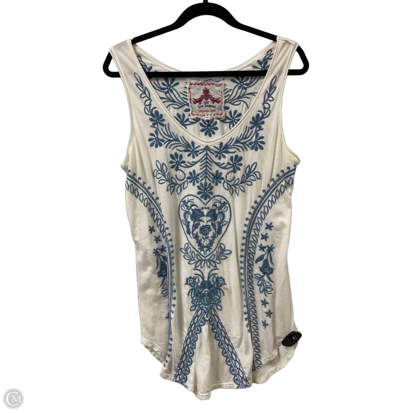 Tunic Designer By Johnny Was In White, Size: M