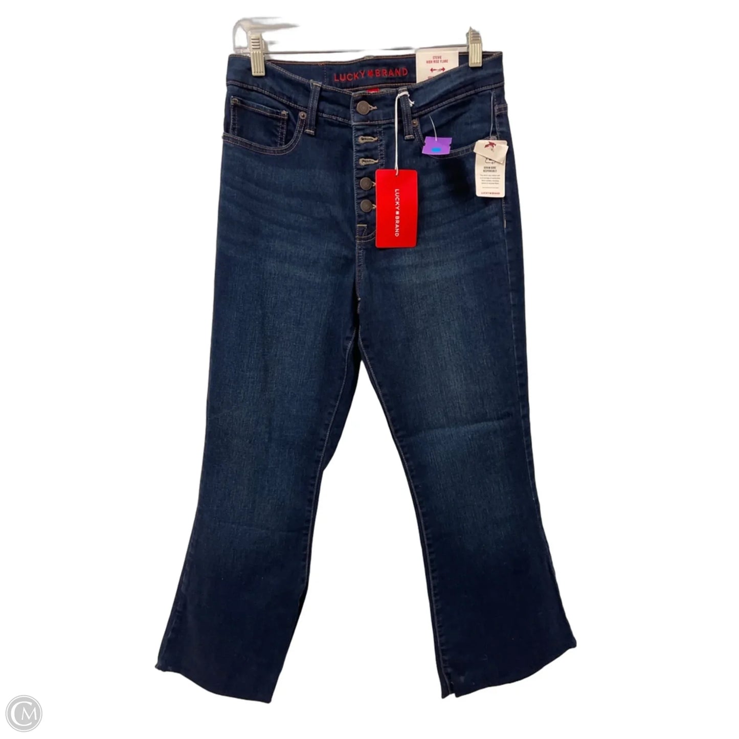 Jeans Flared By Lucky Brand In Blue Denim, Size: 8