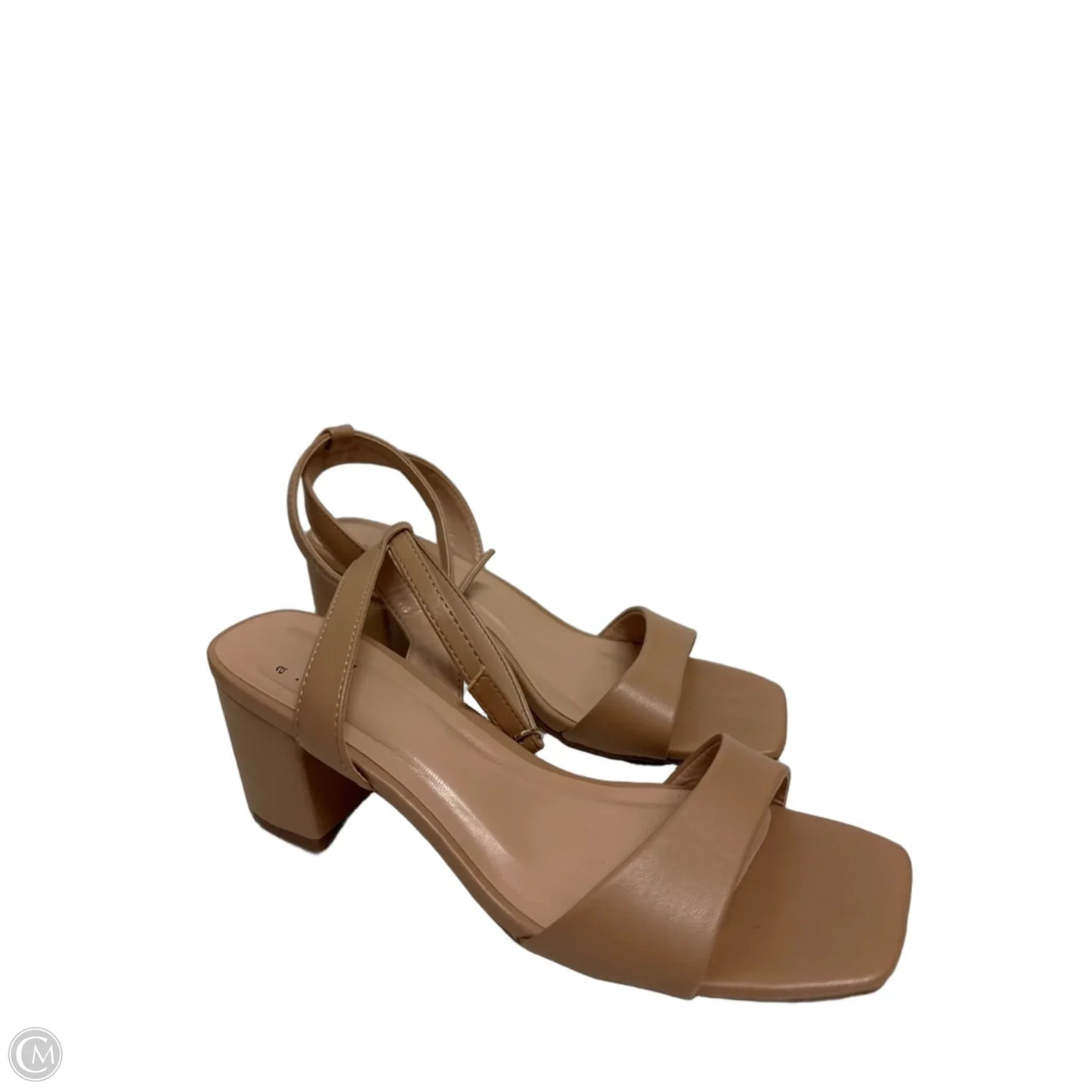 Sandals Heels Block By A New Day In Tan, Size: 6.5
