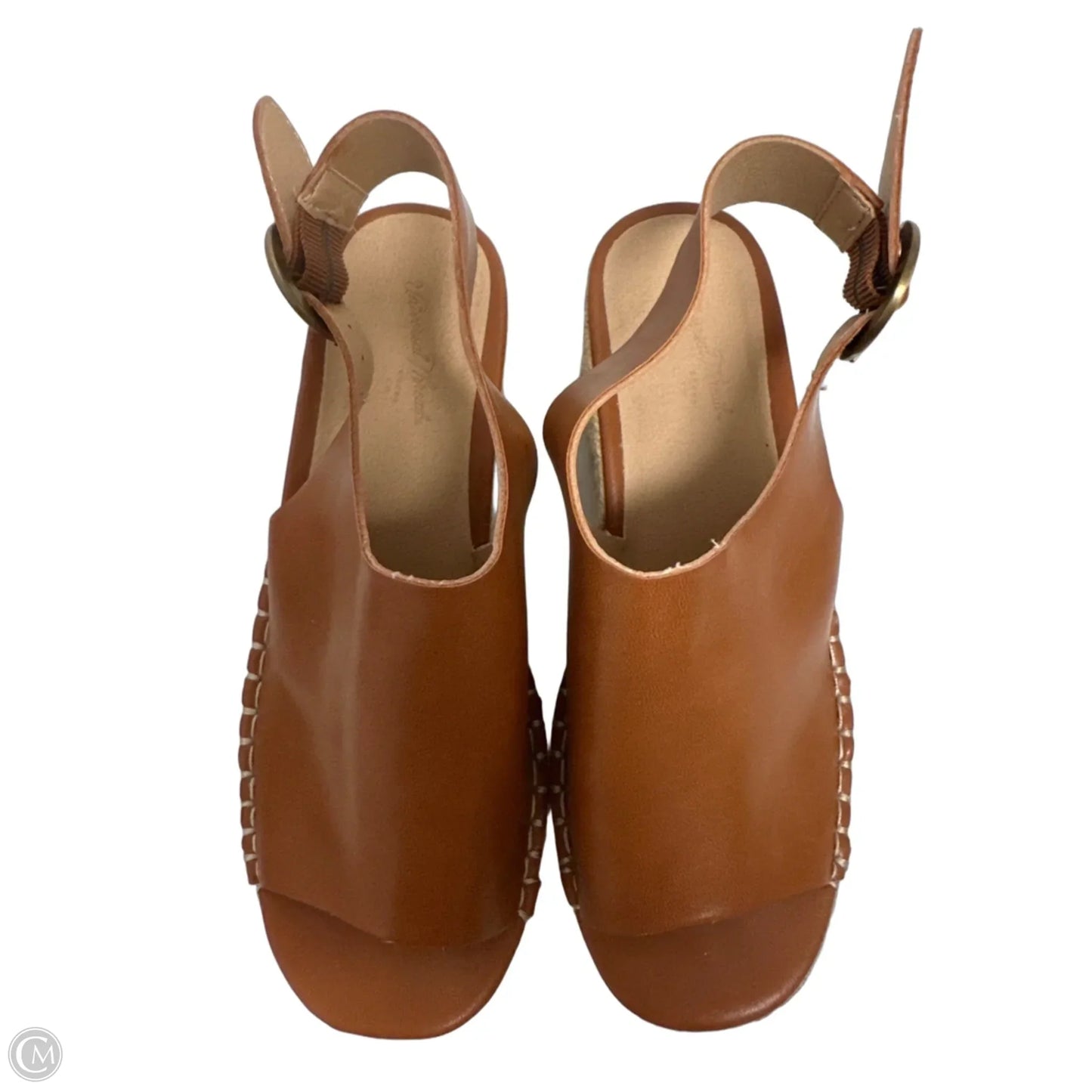 Sandals Heels Wedge By Universal Thread In Brown, Size: 5