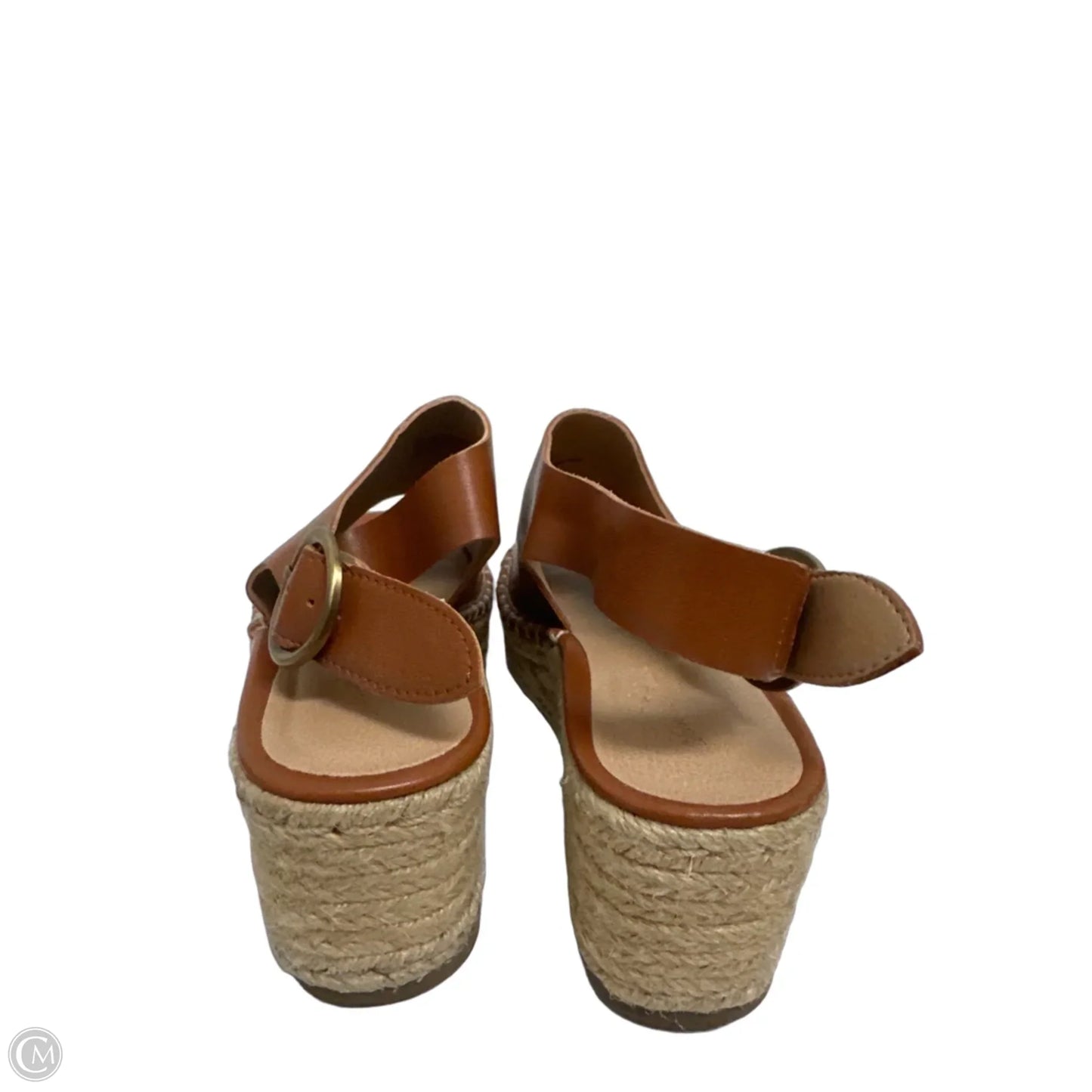 Sandals Heels Wedge By Universal Thread In Brown, Size: 5