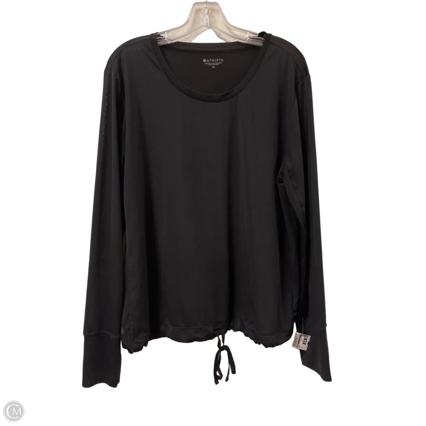 Athletic Top Long Sleeve Crewneck By Athleta In Black, Size: Xl