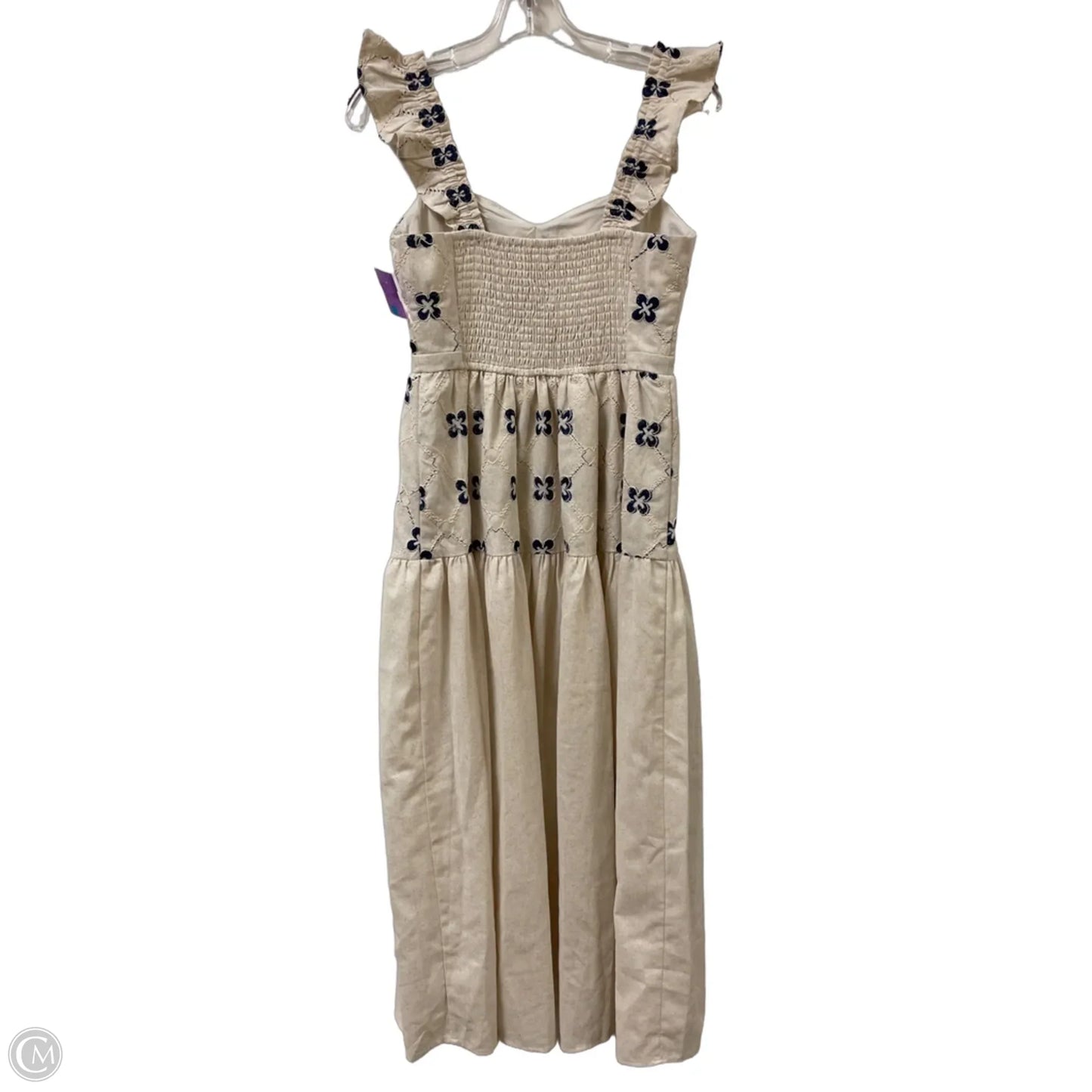 Dress Casual Midi By Moon River In Cream, Size: S