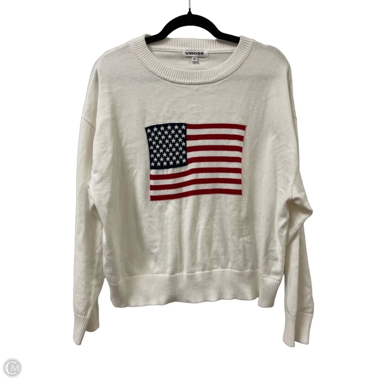 Sweater By Vigoss In White, Size: M