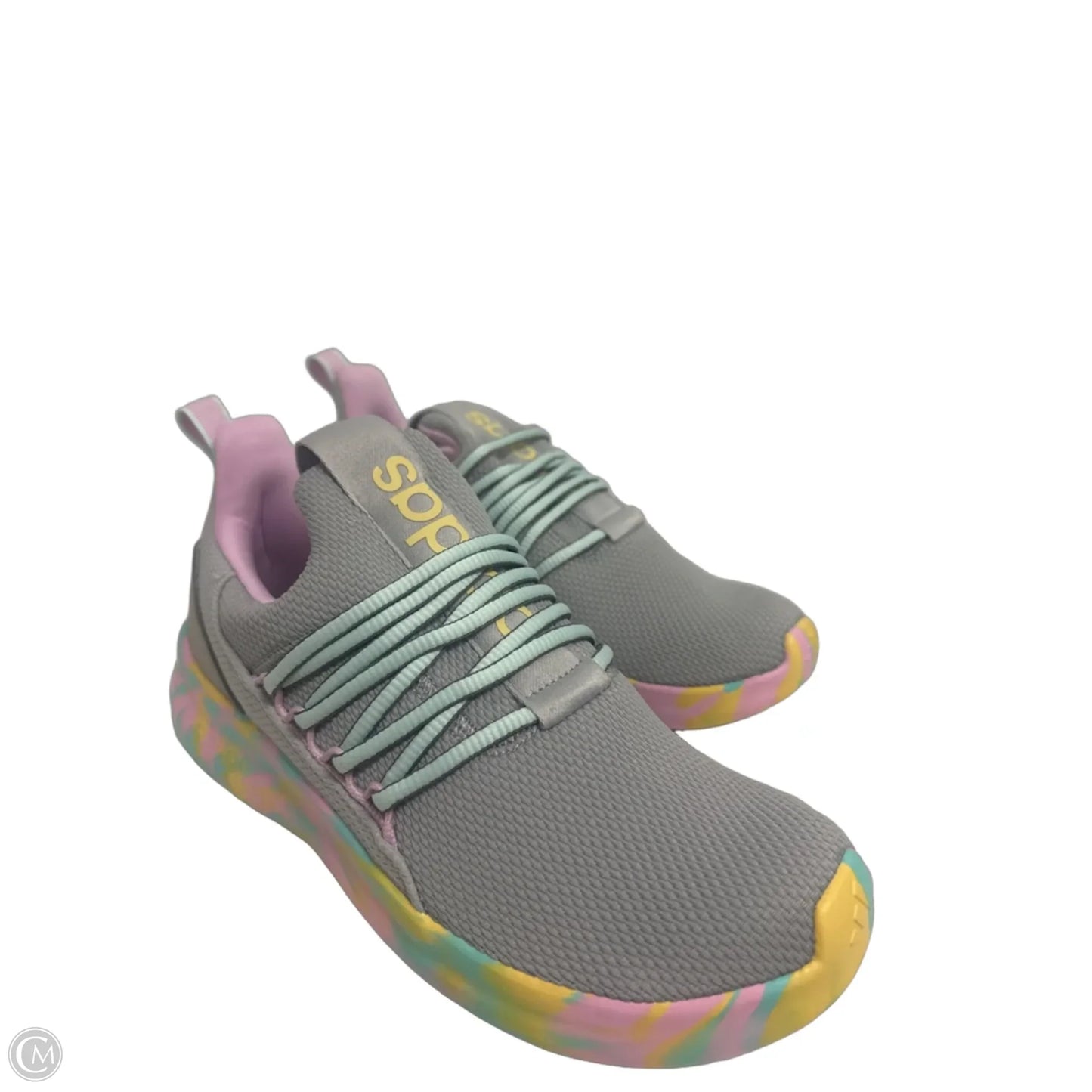 Shoes Athletic By Adidas In Grey & Pink, Size: 9