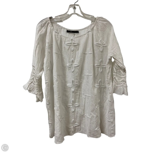 Top Long Sleeve By Clothes Mentor In White, Size: Xl