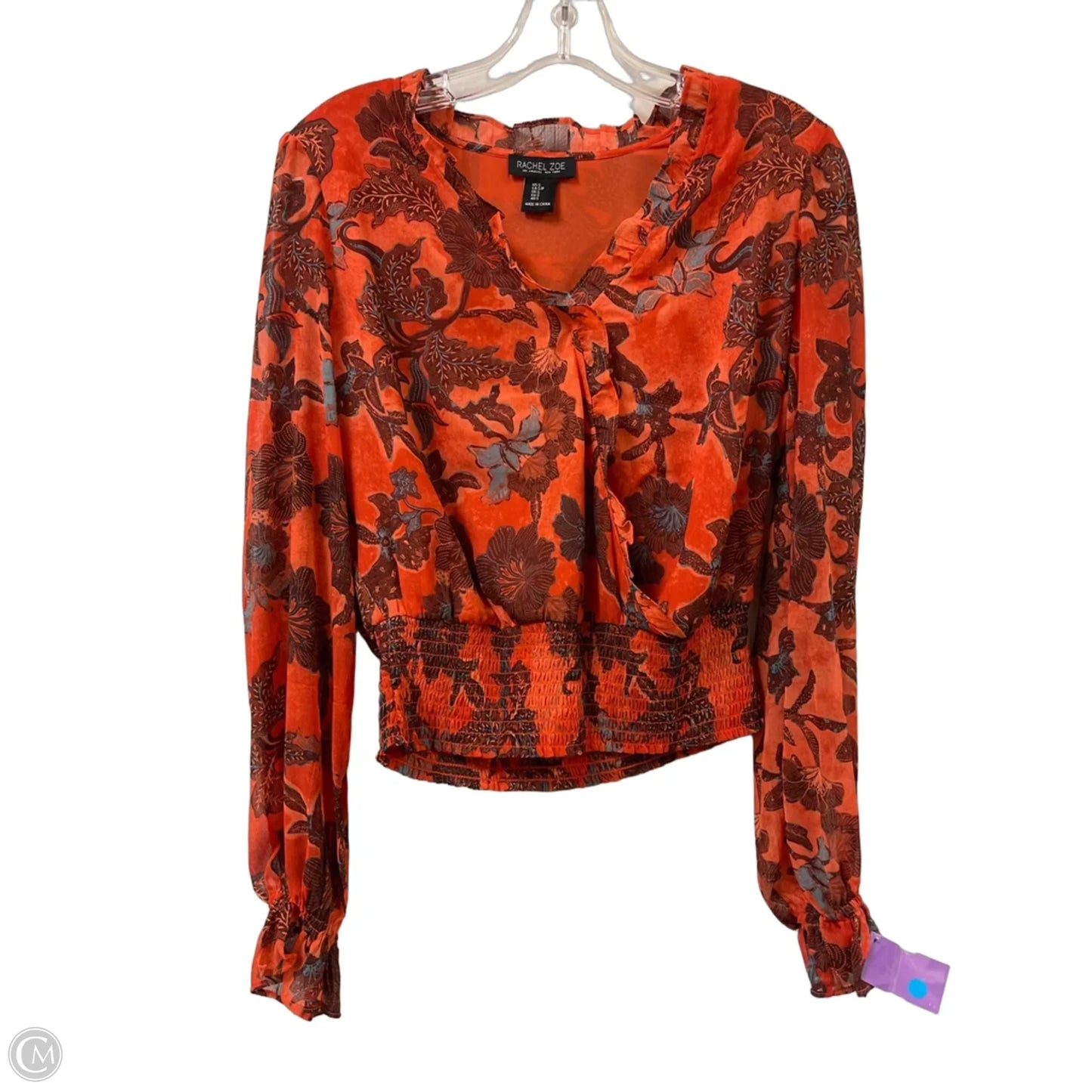 Top Long Sleeve By Rachel Zoe In Orange, Size: S