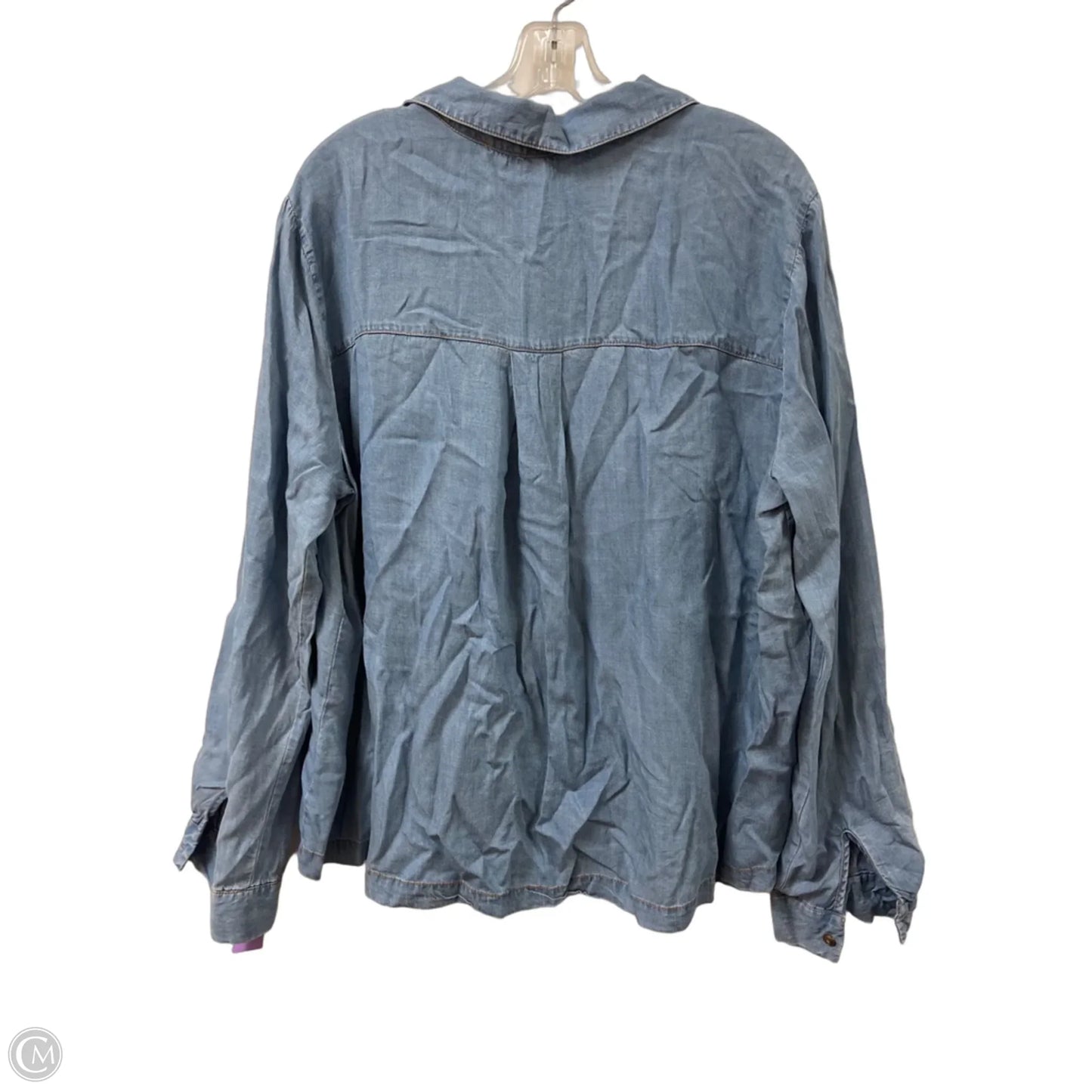 Top Long Sleeve By Jane And Delancey In Blue Denim, Size: Xl