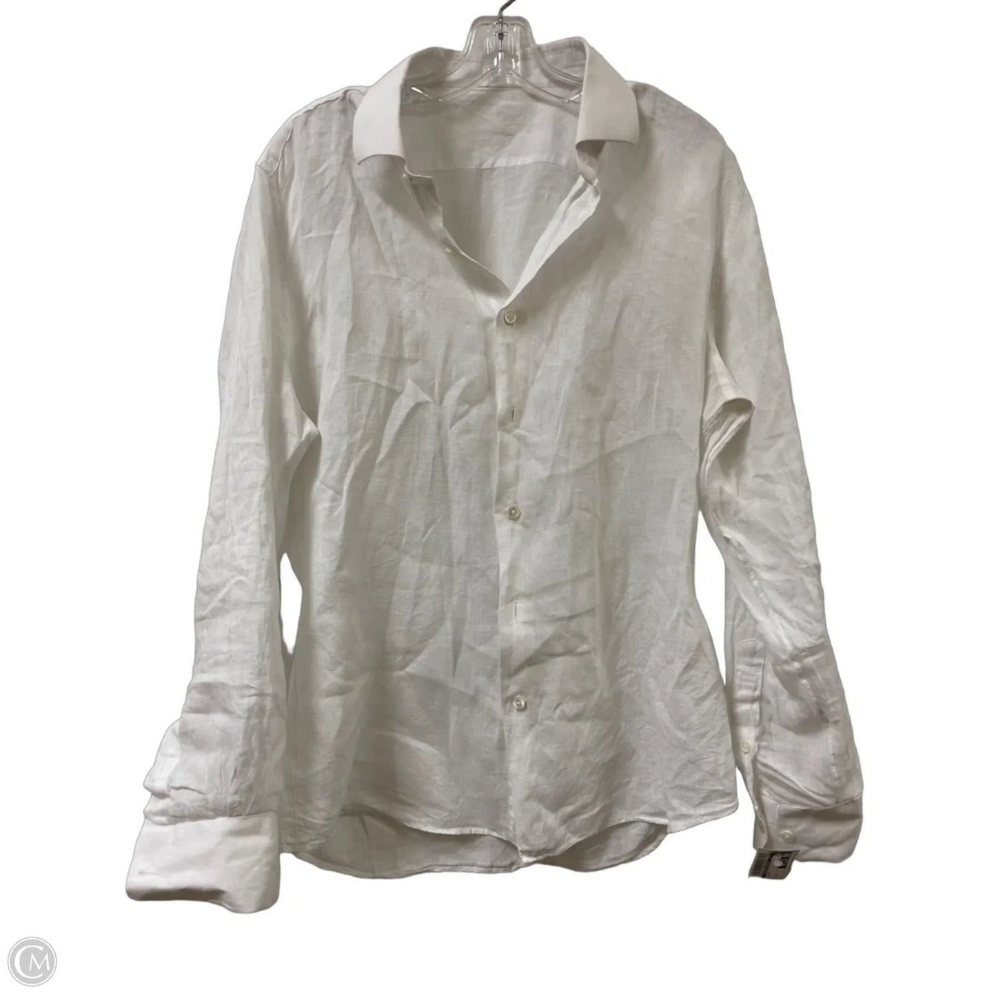 Blouse Long Sleeve By Clothes Mentor In White, Size: S