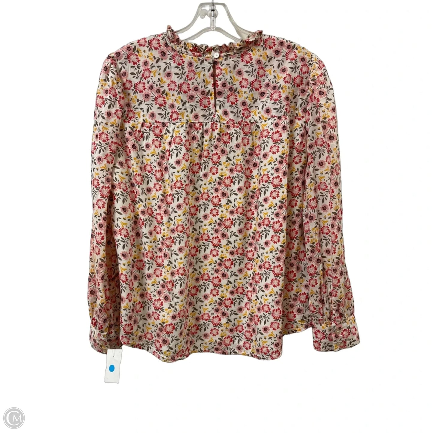 Top Long Sleeve By Loft In Floral Print, Size: L