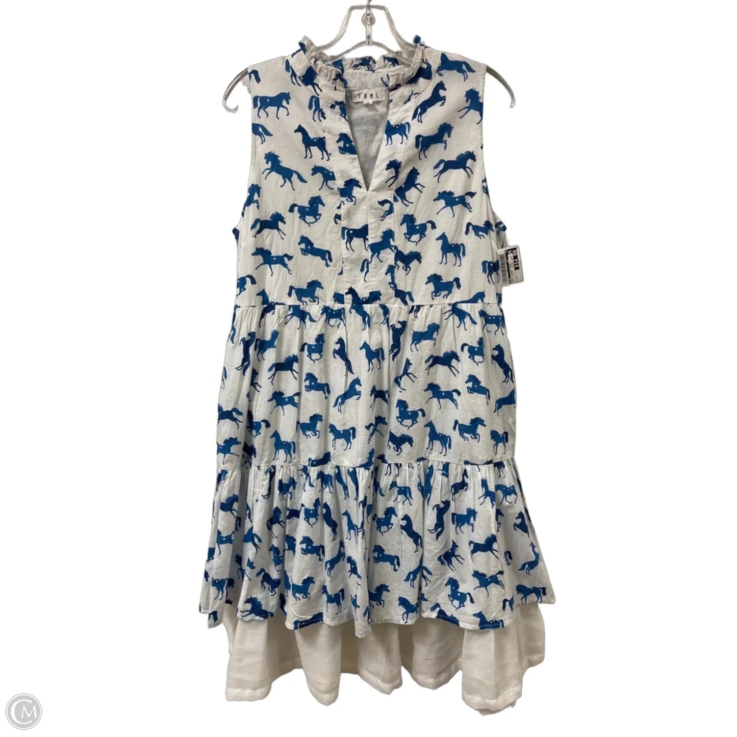 Dress Casual Midi By Thml In Blue & White, Size: M