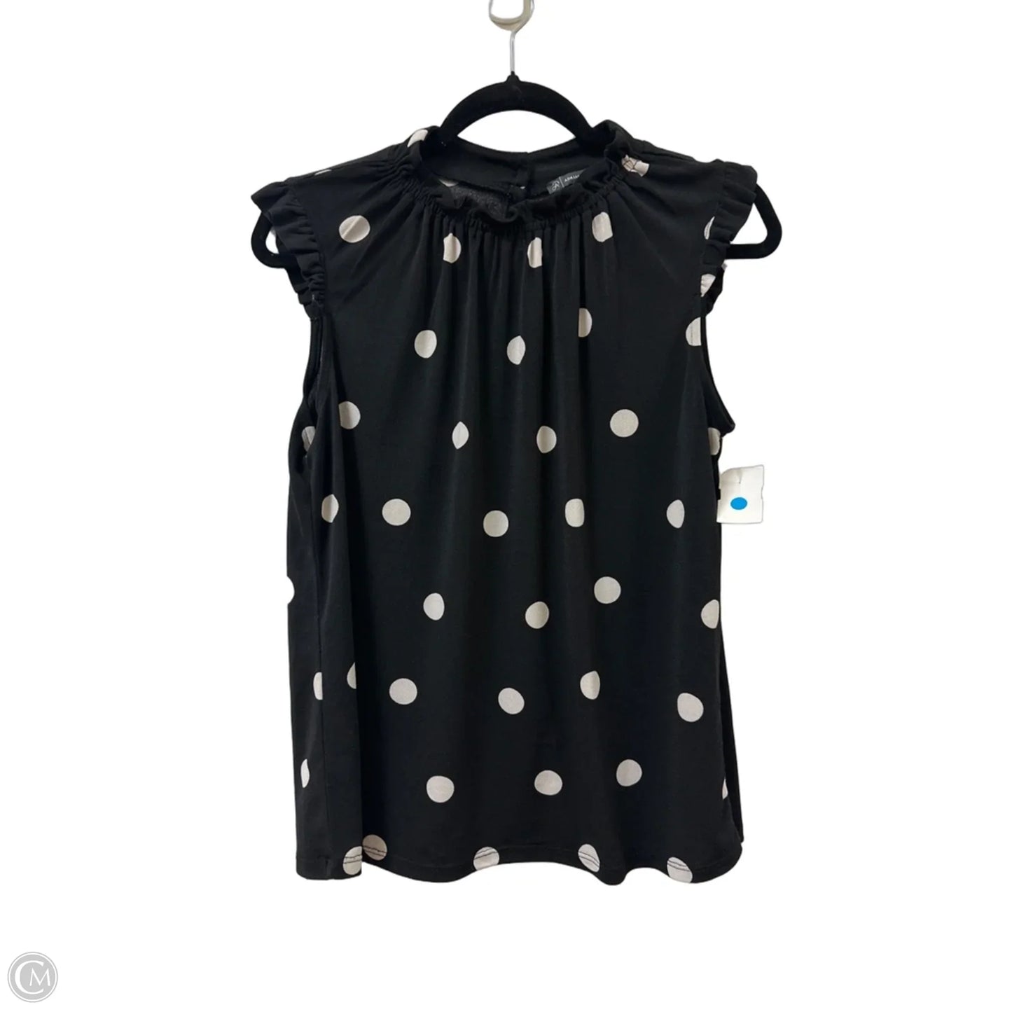 Top Sleeveless By Adrianna Papell In Polkadot Pattern, Size: M