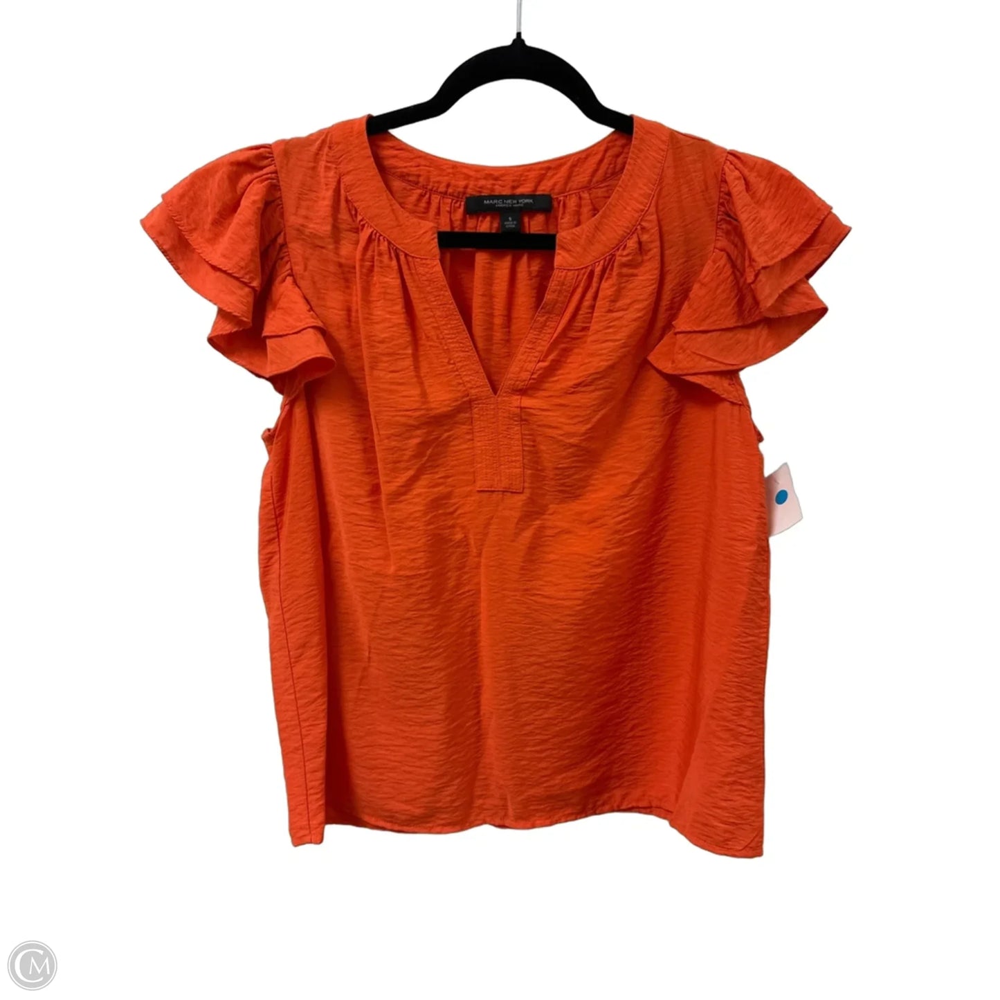 Top Short Sleeve By Marc New York In Orange, Size: S