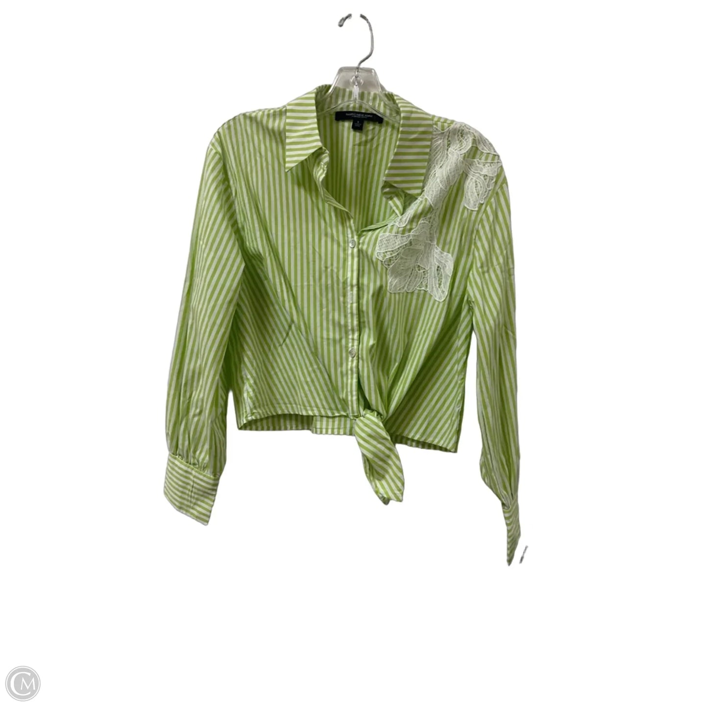 Blouse Long Sleeve By Marc New York In Striped Pattern, Size: S