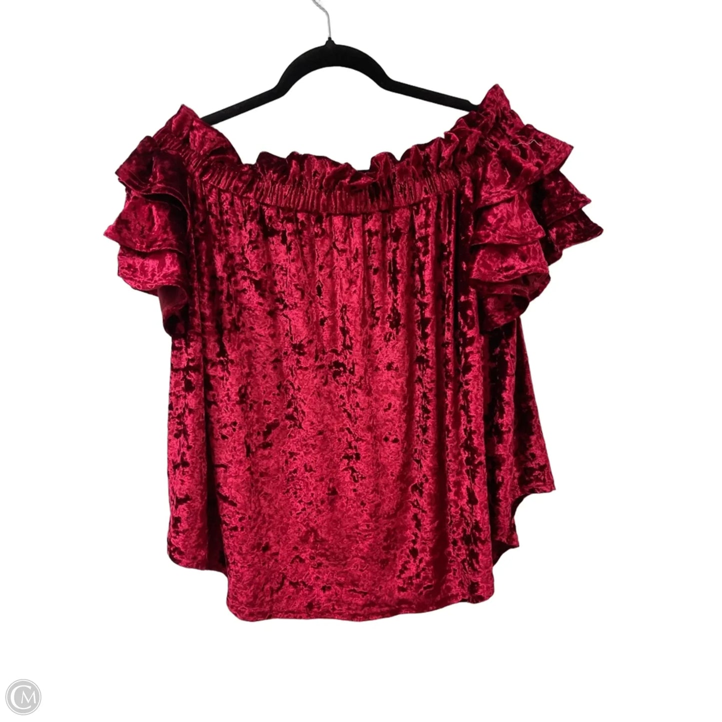 Top Short Sleeve By Umgee In Red, Size: L