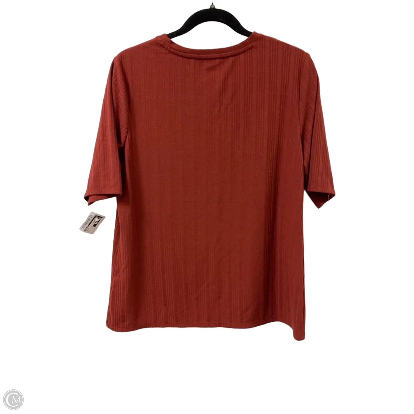Top Short Sleeve By Nine West In Orange, Size: L