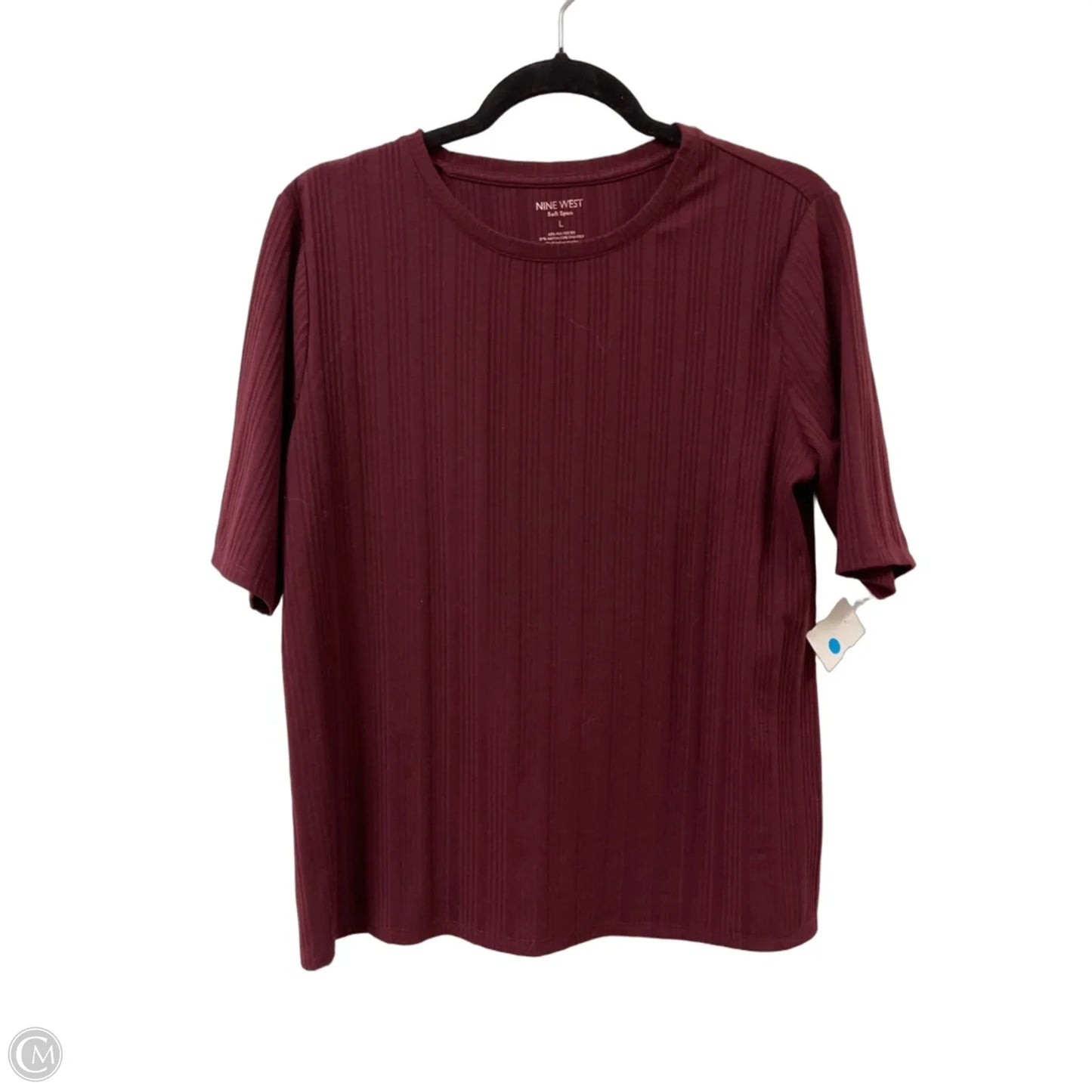 Top Short Sleeve By Nine West In Red, Size: L