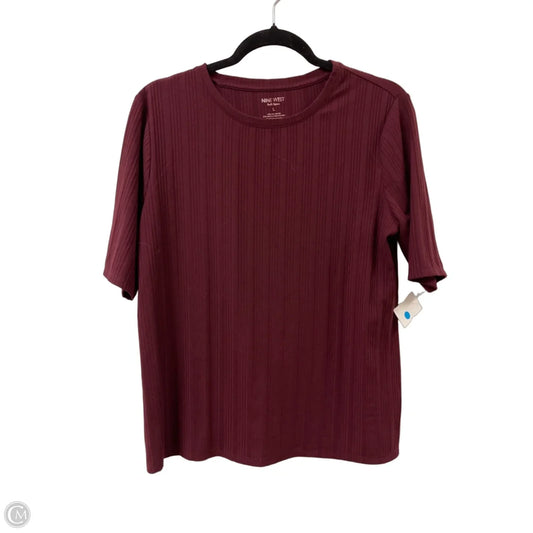 Top Short Sleeve By Nine West In Red, Size: L