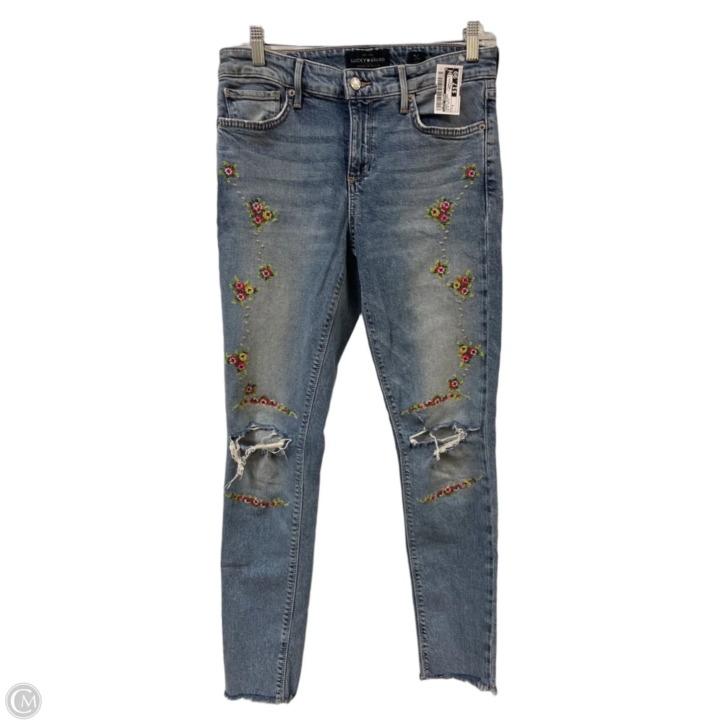 Jeans Skinny By Lucky Brand In Blue Denim, Size: 4