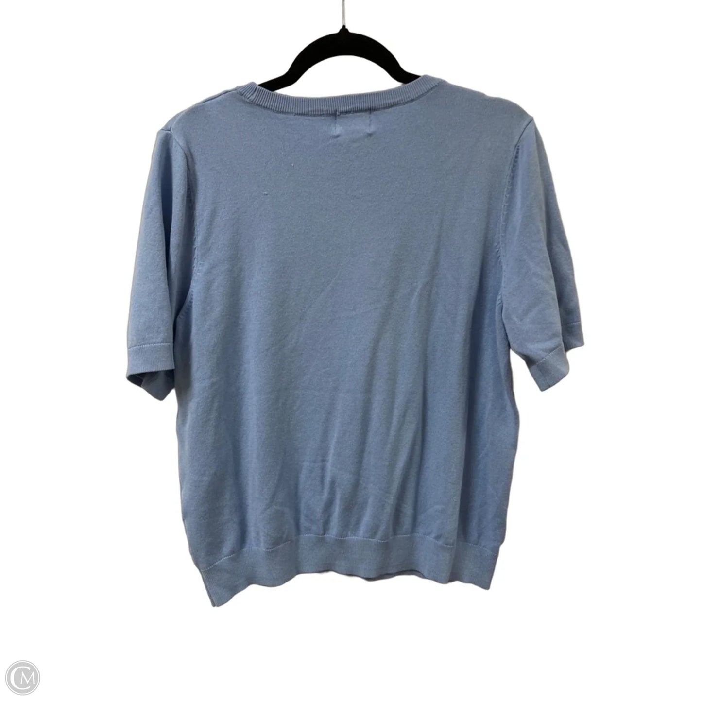 Sweater Short Sleeve By H&m In Blue, Size: L