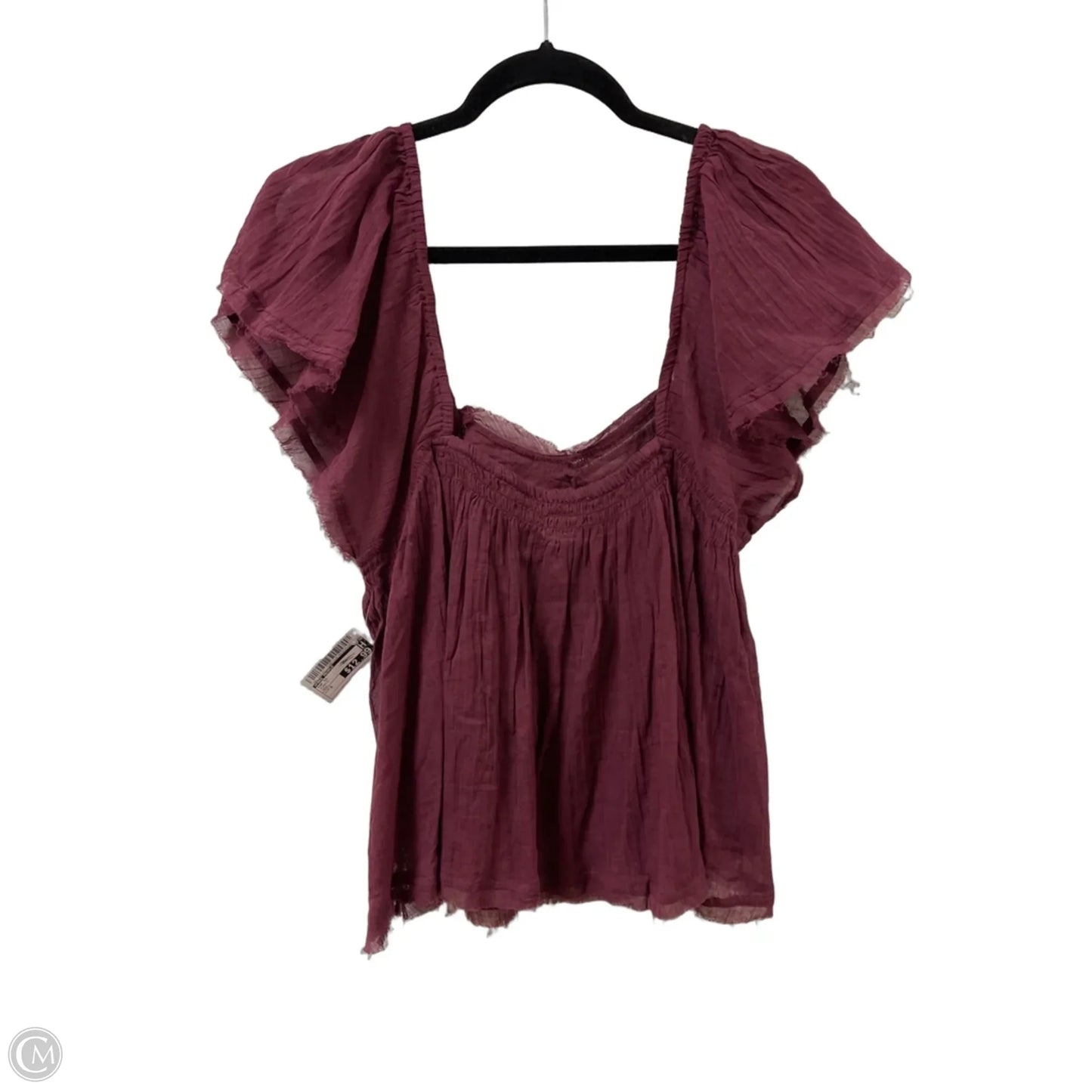 Top Short Sleeve By Free People In Purple, Size: S
