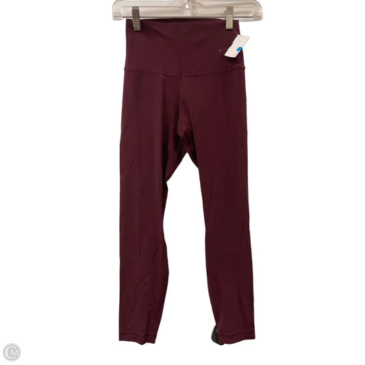 Athletic Pants By Lululemon In Maroon, Size: 4