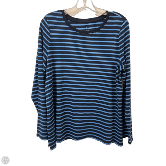 Top Long Sleeve By J. Jill In Striped Pattern, Size: L