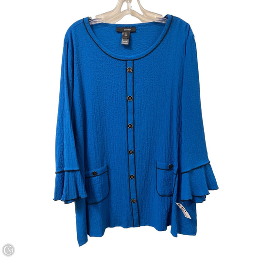 Tunic Long Sleeve By Ali Miles In Blue, Size: Xl