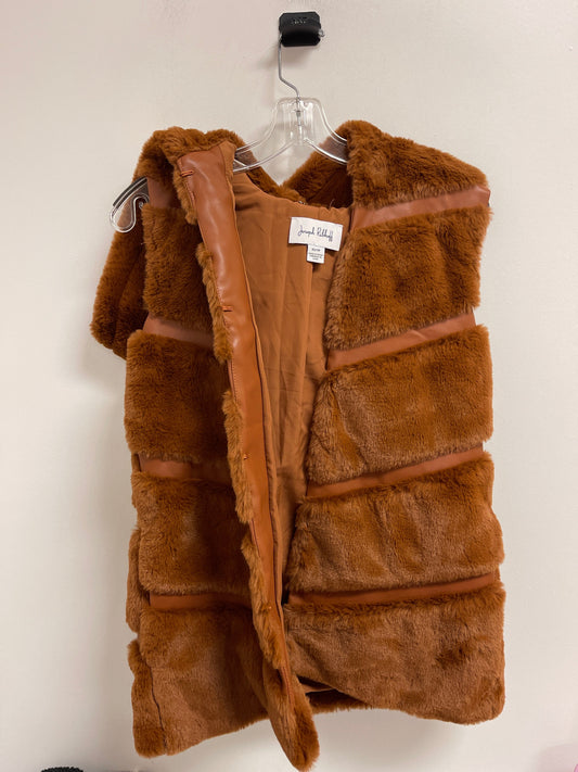 Vest Faux Fur & Sherpa By Joseph Ribkoff In Brown, Size: Xs