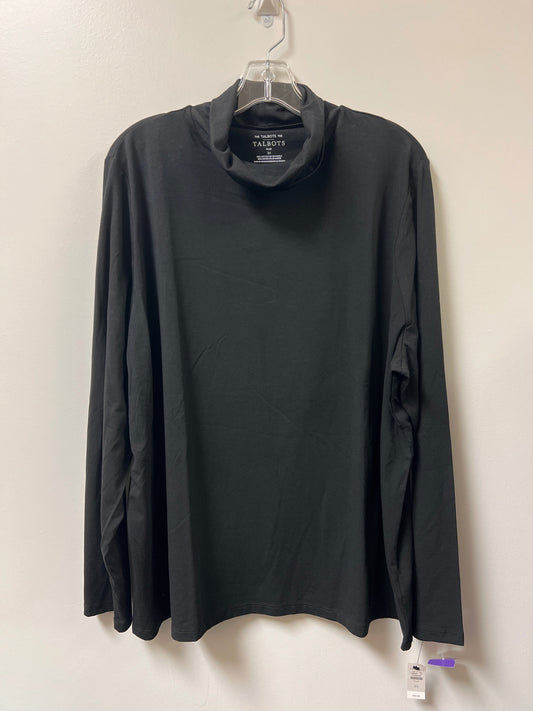 Top Long Sleeve By Talbots In Black, Size: 3x