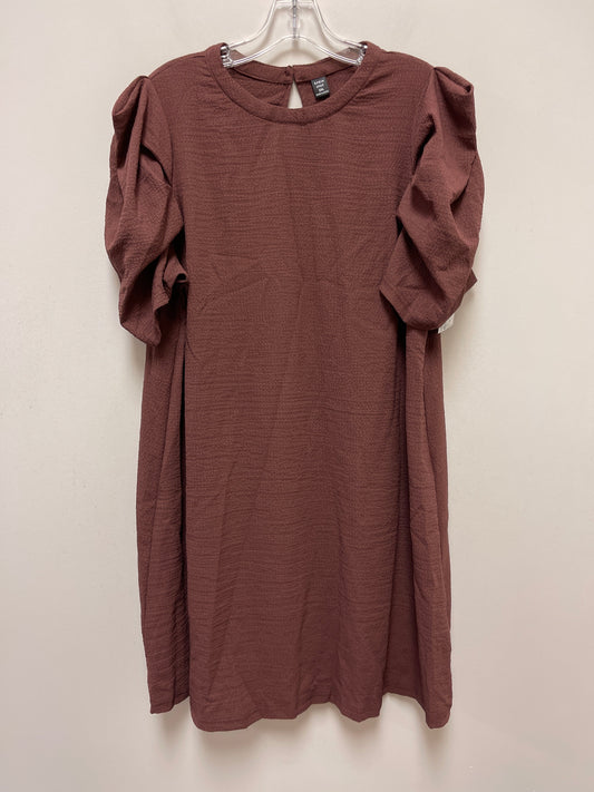 Brown Dress Casual Short Shein, Size 2x