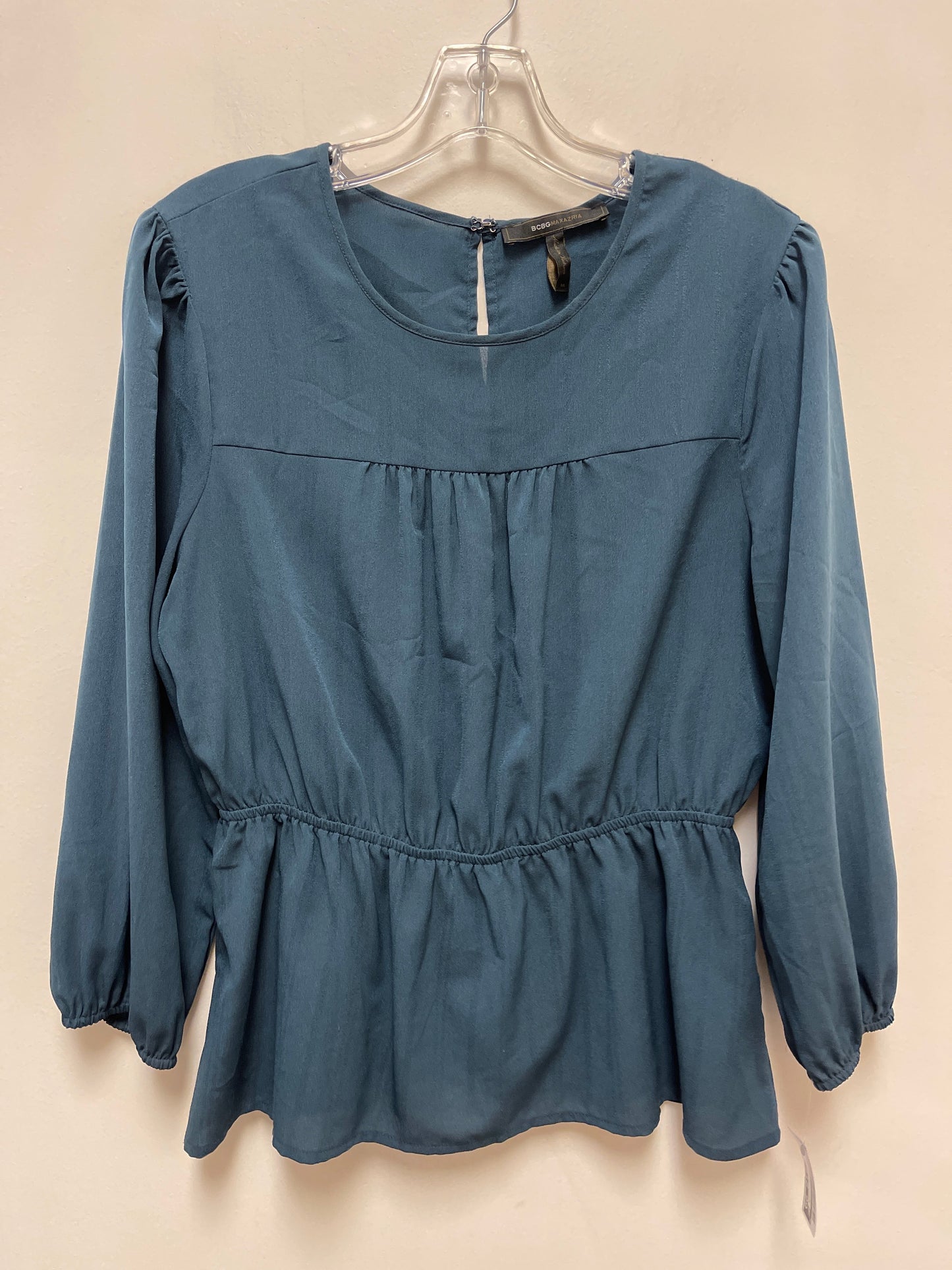 Top Long Sleeve By Bcbgmaxazria In Blue, Size: M