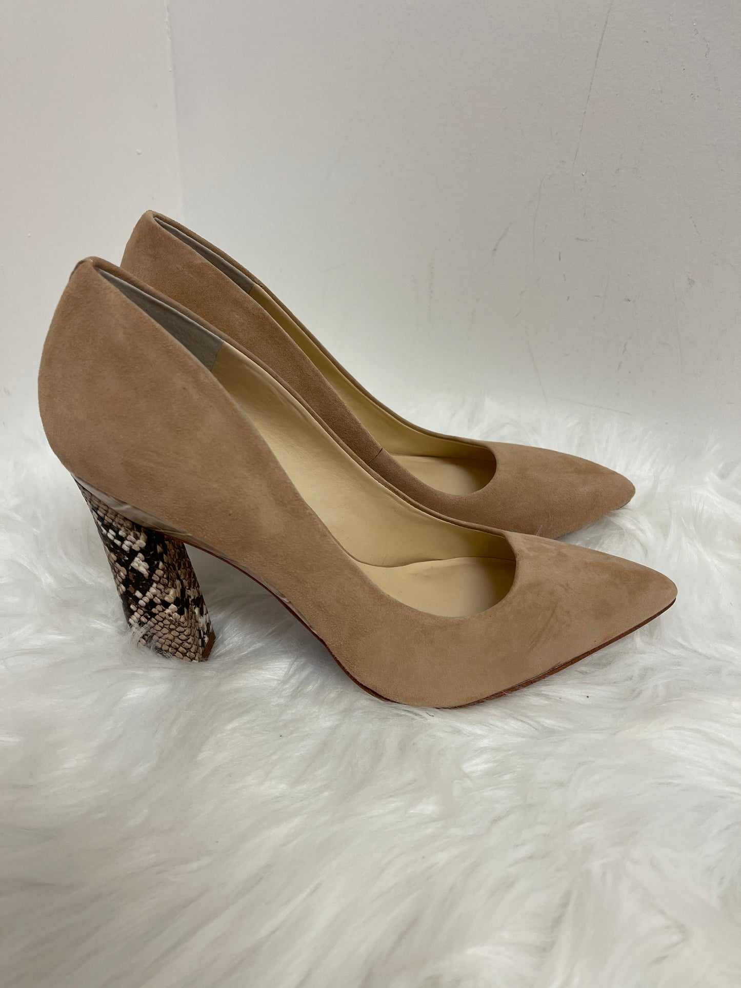 Tan Shoes Heels Block Jessica Simpson, Size 9