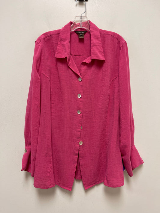 Pink Blouse Long Sleeve Multiples, Size 1x