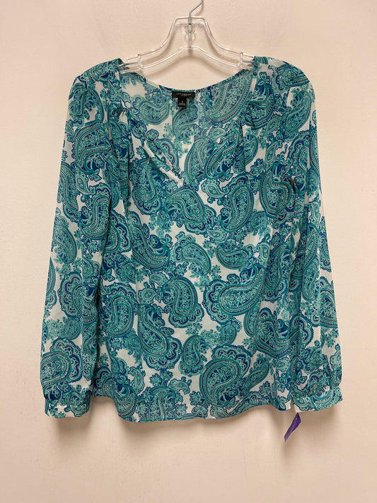 Green Top Long Sleeve Ann Taylor, Size S