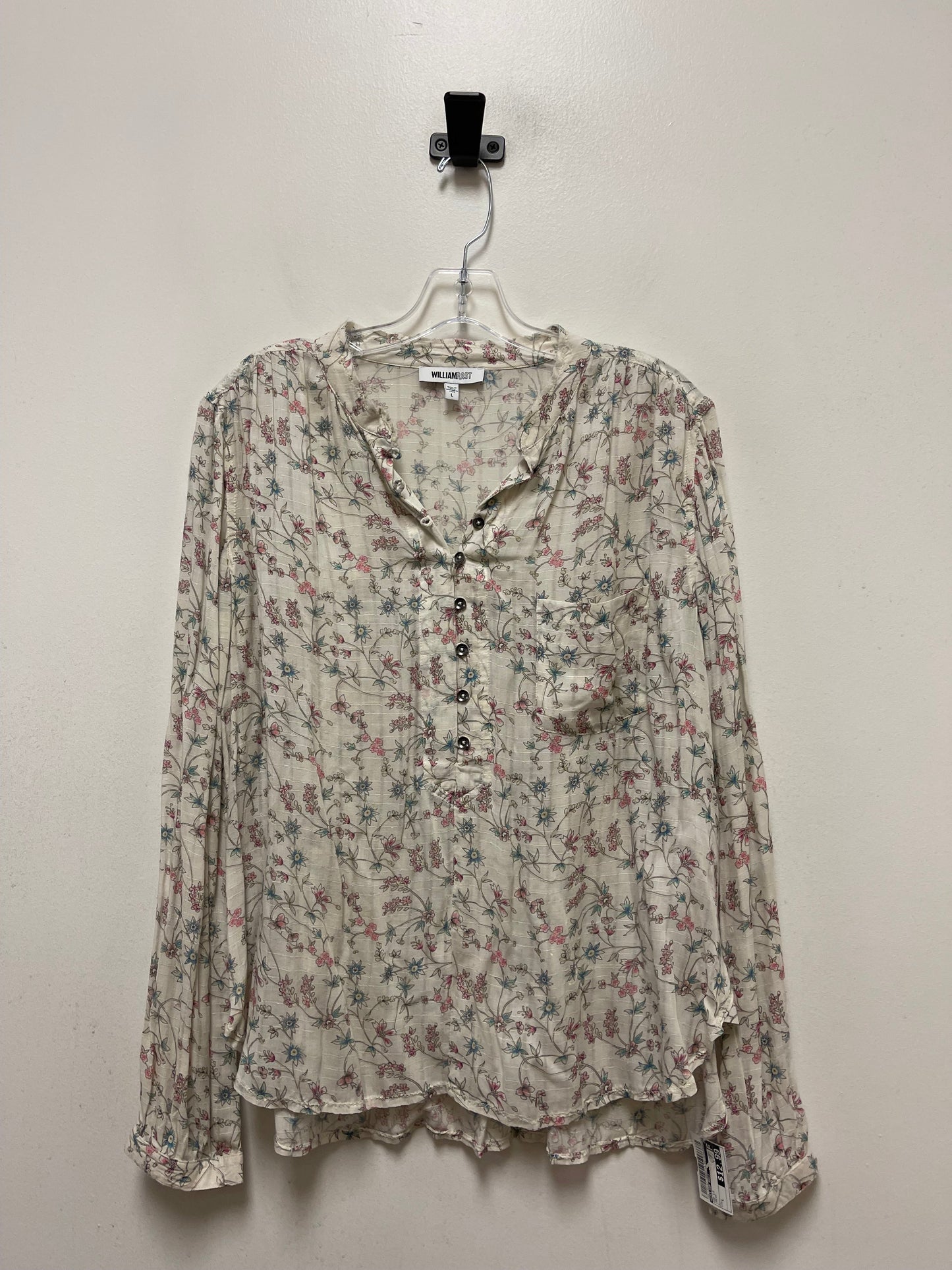 Cream Top Long Sleeve William Rast, Size L