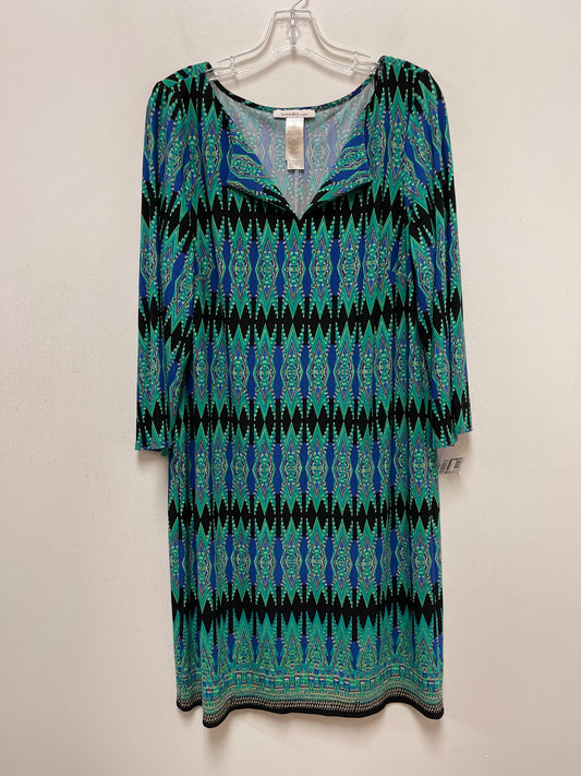 Blue & Green Dress Casual Short Laundry, Size Xl